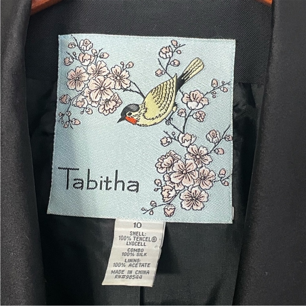 Anthropologie Tabitha Silk Black Women's Blazer Ruffle Goth Fantasy Runs Small - Picture 6 of 7